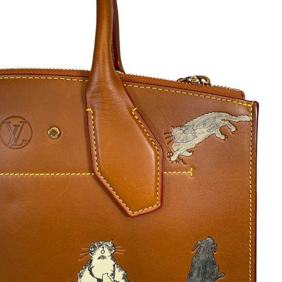 Louis Vuitton Catogram City Steamer bag MM cat tote Grace Coddington Rare LV - Picture 11 of 16